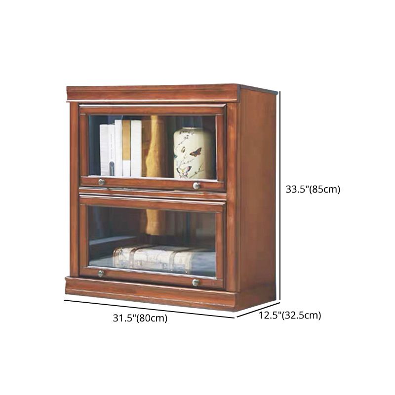 12.80"W Bookcase Contemporary Style Solid Wood Bookshelf for Home Office with Doors Clearhalo 'Bookcases' 'furn' 'furn_bookcases' 'Furniture' 'furniture_bookcases' 'Office Furniture' 1200x1200_aea01837-4ac4-4e7d-b7ba-509d5040c29b