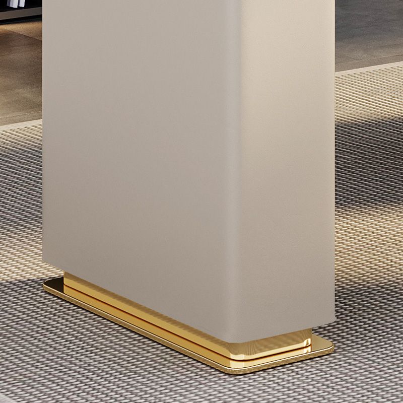 Zeitgenössischer Marmor -Computertisch für Büro 30 "H Schreibtisch in Weiß