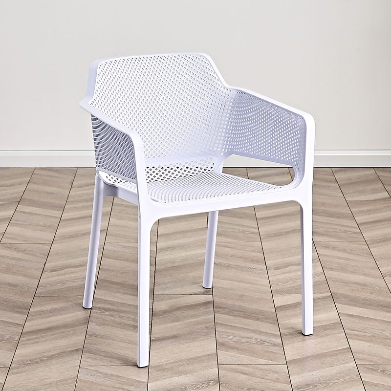 Designer Style Arm Chair Plastic Cross Back Side Chair for Restaurant Clearhalo 'Dining Chairs' 'Dining Tables & Seating' 'dining_chair' 'furn' 'furn_dining_chair' 'Furniture' 'Kitchen & Dining Furniture' 1200x1200_aea56182-5f66-4c4a-ba90-28464f8fe1ff