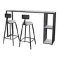 Modern Rectangle Stone Bar Table Metal Base Dining Table with Storage Shelves Clearhalo 'Bar Furniture' 'Bar Tables' 'bar_tables' 'furn' 'furn_bar_tables' 'Furniture' 'Kitchen & Dining Furniture' 1200x1200_aea577d3-3138-47cc-ae3b-8b3ada243900