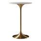 Contemporary Round Pedestal Bar Dining Table with Metal Base Clearhalo 'Bar Furniture' 'Bar Tables' 'bar_tables' 'furn' 'furn_bar_tables' 'Furniture' 'Kitchen & Dining Furniture' 1200x1200_aea8b970-f137-481e-8371-58fb57a6646e