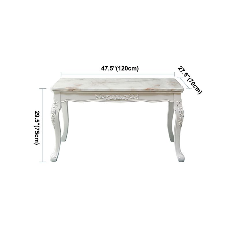 Vitoria Rectangle Shape Marble Table White Standard Dining Table for Kitchen Clearhalo ' dining_table' 'Dining Tables & Seating' 'Dining Tables' 'furn' 'furn_dining_table' 'Furniture' 'furniture_dining_table' 'Kitchen & Dining Furniture' 'kitchen&dining_furn' 'kitchen' 'kitchen_dining_table' 1200x1200_aeab42c4-f407-4815-9ee9-7162cc6e142e