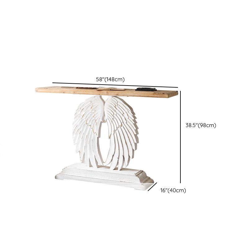 Rectangle French Country Console Table White Wood Sofa Table