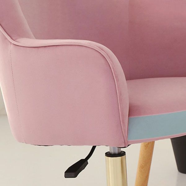 Moderne stijl Swivel taakstoel gestoffeerde bureaustoel met vaste armen