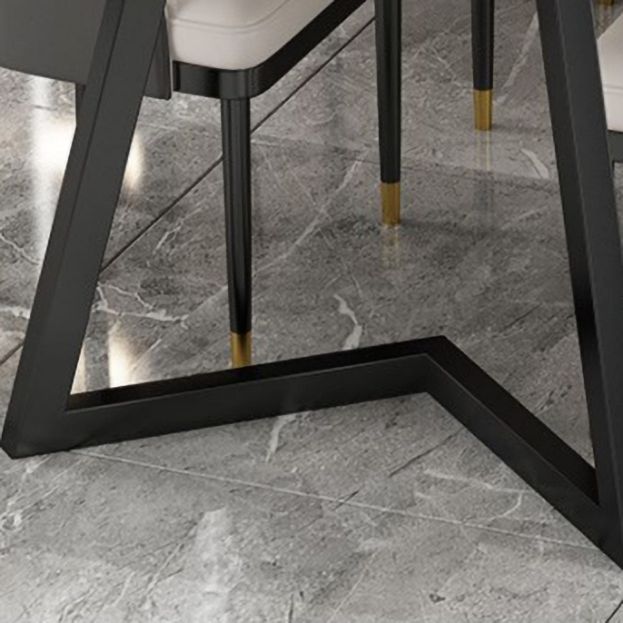 Modern 1/4/5/7 Pieces Dining Set Sintered Stone Dining Table with Leather Chairs Clearhalo 'Dining Room Sets' 'Dining Tables & Seating' 'dining_room_set' 'furn' 'furn_dining_room_set' 'Furniture' 'furniture_dining_room_set' 'Kitchen & Dining Furniture' 'kitchen&dining_furn' 'kitchen' 1200x1200_aead59e2-782e-4b62-8f87-7ee69162fb23