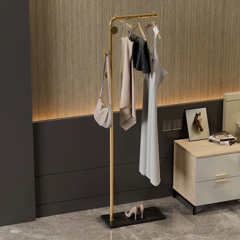 Contemporary Hall Tree Metal Hanging Rail and Hooks Entry Hall Tree Clearhalo 'Entry & Mudroom Furniture' 'furn' 'furn_hall_tree_coat_racks' 'Furniture' 'Hall Trees & Coat Racks' 'hall_tree_coat_racks' 1200x1200_aead7a8d-fbd7-4bf6-94f2-c8d75811b4bc