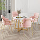 Glam Round Dinette Set 1/4/5 Pieces Marble Dining Table Sets Clearhalo 'Dining Room Sets' 'Dining Tables & Seating' 'dining_room_set' 'furn' 'furn_dining_room_set' 'Furniture' 'Kitchen & Dining Furniture' 1200x1200_aeb00ace-0e68-4948-b312-82250c0bee83