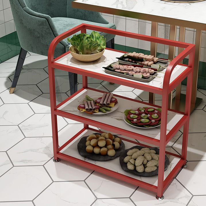 25.59"H Portable Modern Prep Table Metal Prep Table for Home Use