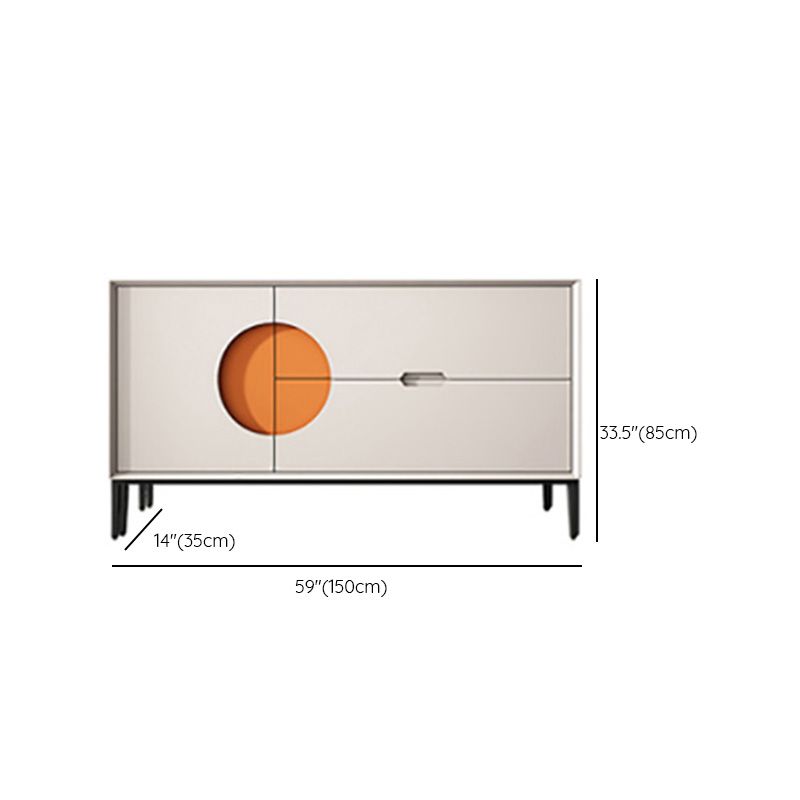 Glamstil Crednenza Wood Side Board mit Schubladen und Schränken