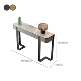 Tabella della console rettangolare moderna Tabella di divano console in grigio/oro