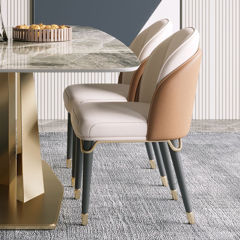 Home Armless Dining Chairs Upholstered Side Chairs with Wood Legs (Set of 2) Clearhalo ' kitchen&dining_furn' 'Dining Chairs' 'Dining Tables & Seating' 'dining_chair' 'furn' 'furn_dining_chair' 'Furniture' 'furniture_dining_chair' 'Kitchen & Dining Furniture' 'kitchen' 1200x1200_aeb13fa6-3079-4835-a70d-a4e2b2ed2d70