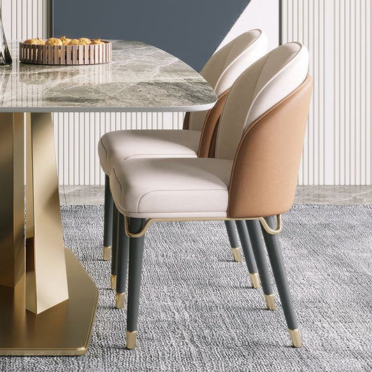 Home Armless Dining Chairs Upholstered Side Chairs with Wood Legs (Set of 2) Clearhalo ' kitchen&dining_furn' 'Dining Chairs' 'Dining Tables & Seating' 'dining_chair' 'furn' 'furn_dining_chair' 'Furniture' 'furniture_dining_chair' 'Kitchen & Dining Furniture' 'kitchen' 1200x1200_aeb13fa6-3079-4835-a70d-a4e2b2ed2d70