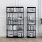 Industrial Style Open Bookcase with Metal Rectangular Shelves Clearhalo 'Bookcases' 'furn' 'furn_bookcases' 'Furniture' 'furniture_bookcases' 'kitchen' 'kitchen_bookcases' 'Living Room Furniture' 'Office Furniture' 1200x1200_aeb1b31b-1ea0-4886-a638-b4d3d5b1a17a