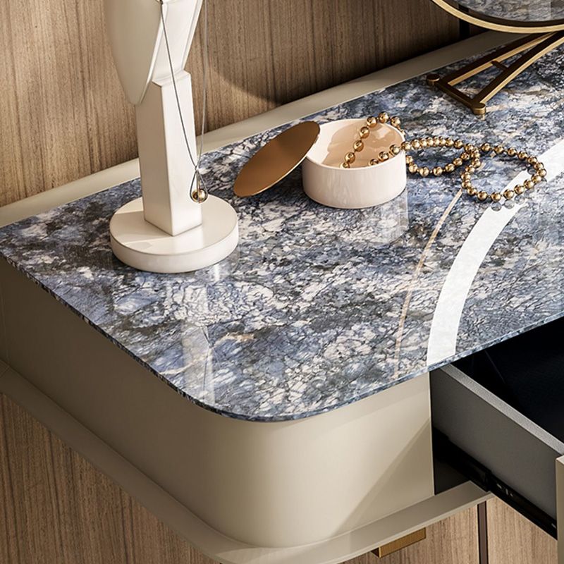 29,53 "hoher Waschtisch mit Stuhl, 2 Schubladen Make -up -Eitelkeitsverkederstisch