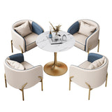 Round Tulip Base Dinette Table Traditional Luxury Stone Dining Room Collection Clearhalo ' dining_table' 'Dining Tables & Seating' 'Dining Tables' 'furn' 'furn_dining_table' 'Furniture' 'furniture_dining_table' 'Kitchen & Dining Furniture' 'kitchen&dining_furn' 'kitchen' 'kitchen_dining_table' 1200x1200_aeb525d0-097e-4e49-9fdb-7c83d7a3dcb6