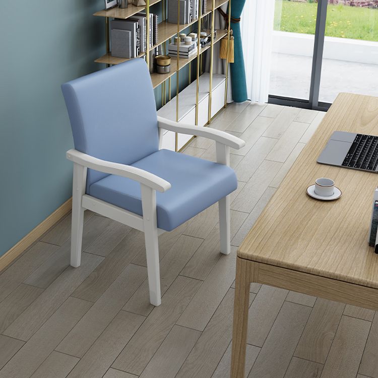 Upholstered Arm Chair Solid Back Single Dining Arm Chair with Wood Legs Clearhalo ' kitchen&dining_furn' 'Dining Chairs' 'Dining Tables & Seating' 'dining_chair' 'furn' 'furn_dining_chair' 'Furniture' 'furniture_dining_chair' 'Kitchen & Dining Furniture' 'kitchen' 1200x1200_aeb6f270-3e8b-4fd2-9245-7dd79b78c867