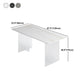 Dining Room Modern Dinette Table Rectangle Acrylic Double Pedestal Dining Table Clearhalo 'Dining Tables & Seating' 'Dining Tables' 'dining_table' 'furn' 'furn_dining_table' 'Furniture' 'furniture_dining_table' 'Kitchen & Dining Furniture' 'kitchen' 'kitchen_dining_table' 1200x1200_aeb6fe22-e6b3-4064-9e31-a6b251128f17
