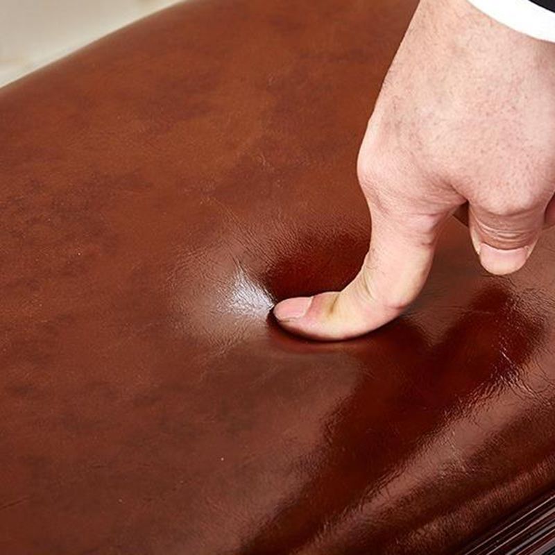 Pouf resistente a la sola resistencia de moho de moho de cuero de cuero de cuero de PU de mediados de siglo