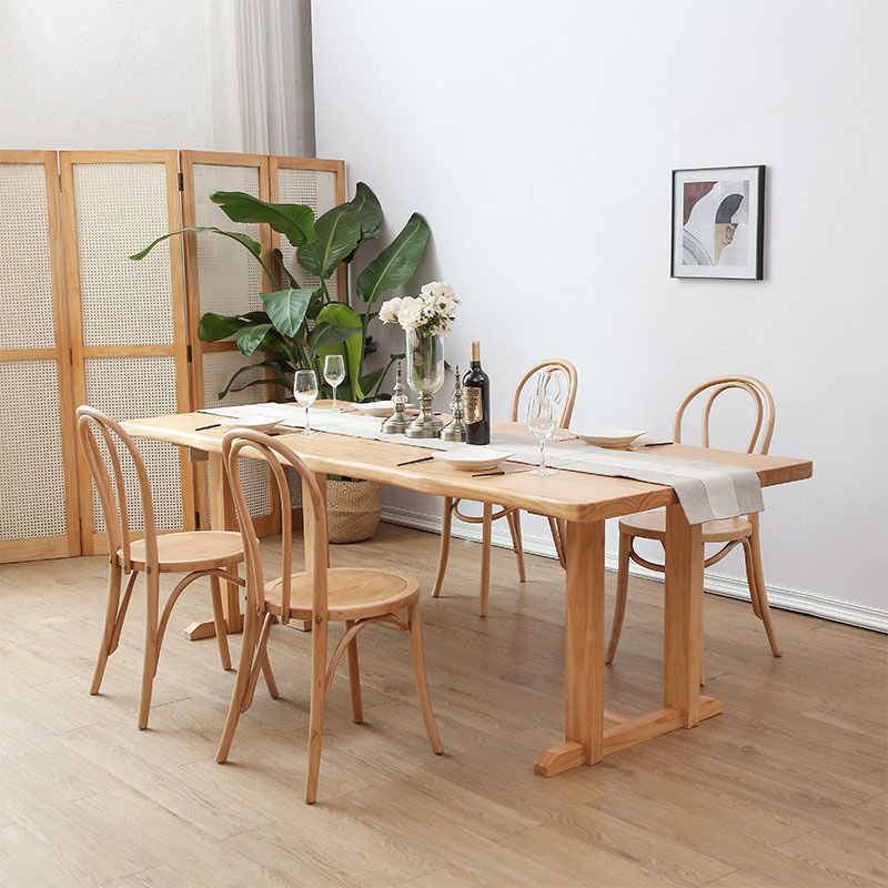 Wood Dining Table Traditional Luxury Rectangle Dining Table with Sled Base Clearhalo 'Dining Tables & Seating' 'Dining Tables' 'dining_table' 'Furniture' 'furniture_dining_table' 'Kitchen & Dining Furniture' 'kitchen' 'kitchen_dining_table' 1200x1200_aeba31ca-9649-4b08-a8ab-d9531b0c0bbf
