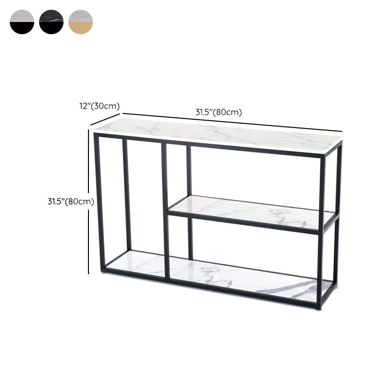 Tabla de acento de consola contemporánea Tabla de sofá de consola de acabado antiguo con estante