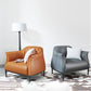 Bonded Leather Arms Included with Black Legs Flared Arms Accent Armchair Clearhalo 'Accent Chairs' 'accent_chairs' 'Chairs & Seating' 'furn' 'furn_accent_chairs' 'Furniture' 'Living Room Furniture' 1200x1200_aeba8b88-b927-402a-a289-c70f5b0d86ab