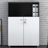 Archivo de estanterías de almacenamiento de archivos de madera modernos para la oficina en casa