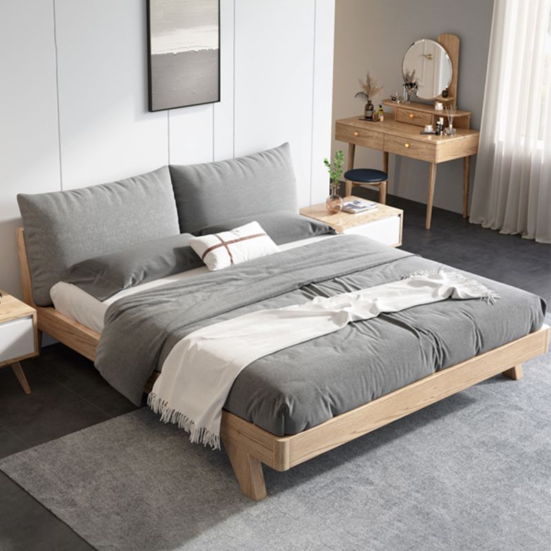 Legno a basso profilo a basso profilo imbottito Nordic da 35,43 pollici H-letto con testiera