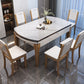 Moderne Stil Steinmöbel Set 7 Stücke runde Form Dinette Tisch mit armlosen Stuhl