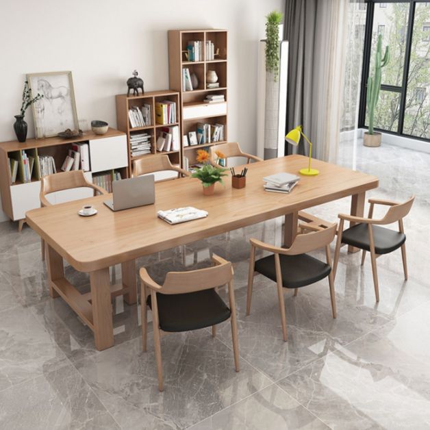 Table à manger en bois moderne du rectangle 1/4/5/6/7 Pièces Pièces Ensemble pour la salle à manger