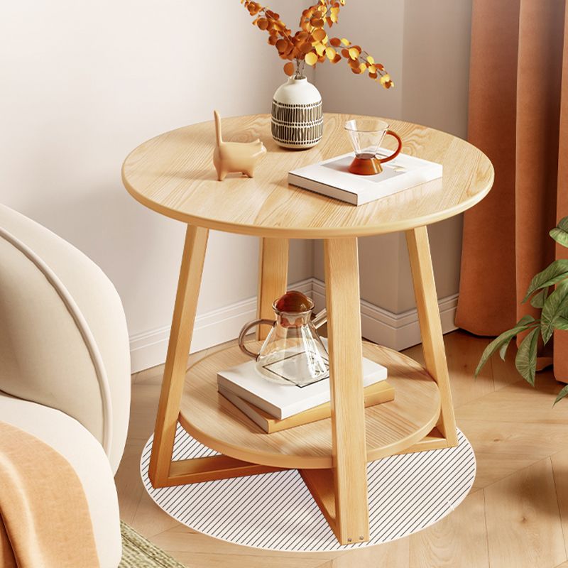 21.7" Wood Accent Accent Side Table, Solid Wood in Natural Finish Clearhalo 'Coffee & Accent Tables' 'End & Side Tables' 'end_side_table' 'end_side_tables' 'furn' 'furn_end_side_tables' 'Furniture' 'furniture_end_side_table' 'Living Room Furniture' 1200x1200_aebf68de-e050-424b-9e11-23af402c7b47