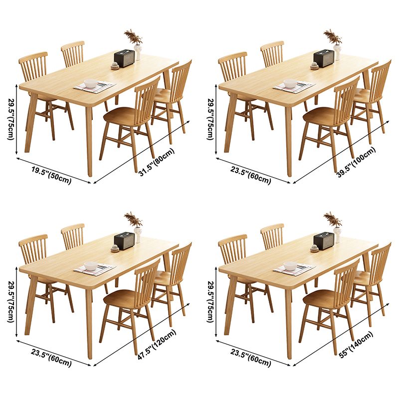 Rectangle Solid Wood Dining Table Modern Rubber Wood Table in Nature with 4 Legs Clearhalo ' dining_table' 'Dining Tables & Seating' 'Dining Tables' 'furn' 'furn_dining_table' 'Furniture' 'furniture_dining_table' 'Kitchen & Dining Furniture' 'kitchen&dining_furn' 'kitchen' 'kitchen_dining_table' 1200x1200_aebfe58f-6db1-46a3-b480-f6968e98c79f