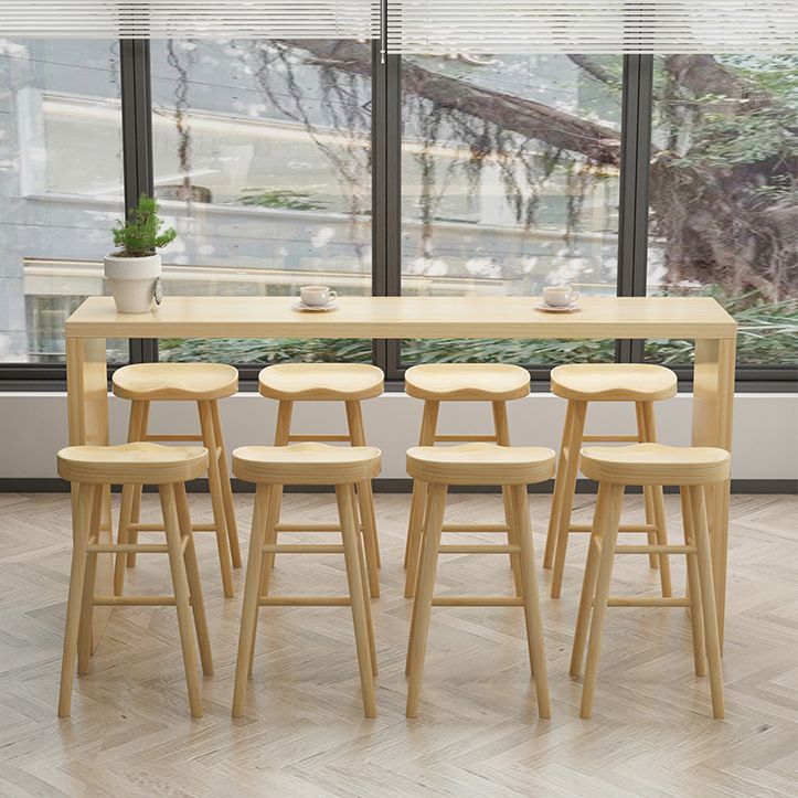 Contemporary Rectangle Wood Top Counter Table 42-inch Height Modern Bar Table Clearhalo 'Bar Furniture' 'Bar Tables' 'bar_tables' 'furn' 'furn_bar_tables' 'Furniture' 'furniture_bar_tables' 'Kitchen & Dining Furniture' 1200x1200_aec03312-674d-417e-8c47-4b9aefb2f129