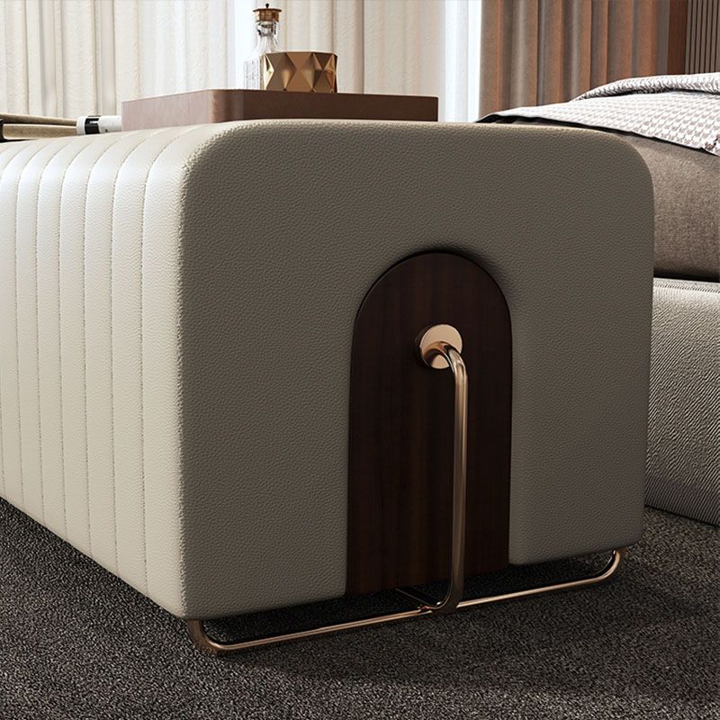 15.6-inch W Modern Cushioned Seating Bench Rectangle Bedroom Bench Clearhalo 'Benches' 'Chairs & Seating' 'furn' 'furn_benches' 'Furniture' 'Living Room Furniture' 1200x1200_aec05bf2-99c0-437e-8b3b-c7f9f5e22e24