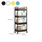 Scandinavian Plastic Bookshelf Open Back Standard Bookcase with Shelves