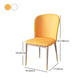 Leather Dining Side Chair Scandinavian Style Armless Solid Back Chairs