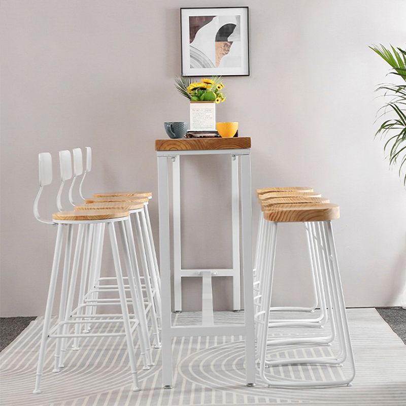 Modern Style Rectangle Wood Bar Table 1/5/9 Pieces Bar Table Set for Kitchen Clearhalo 'Bar Furniture' 'furn' 'furn_home_bar_bar_sets' 'Furniture' 'Home Bars & Bar Sets' 'home_bar_bar_sets' 'Kitchen & Dining Furniture' 1200x1200_aec38458-3940-4254-a558-17d1b3df79e4