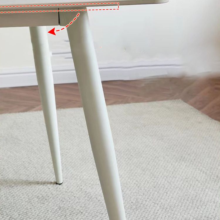 Industrial 4 Legs Dining Room Sintered Stone Dining Table for Kitchen Clearhalo 'Dining Tables & Seating' 'Dining Tables' 'dining_table' 'furn' 'furn_dining_table' 'Furniture' 'Kitchen & Dining Furniture' 1200x1200_aec3a33f-ebb3-4f17-835f-3a61dc90a196