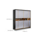Engineered Wood Wardrobe Cabinet Contemporary Grey Wardrobe Armoire