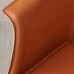 Contemporary Arm Dining Chairs Faux Leather Low Back Dining Side Chair