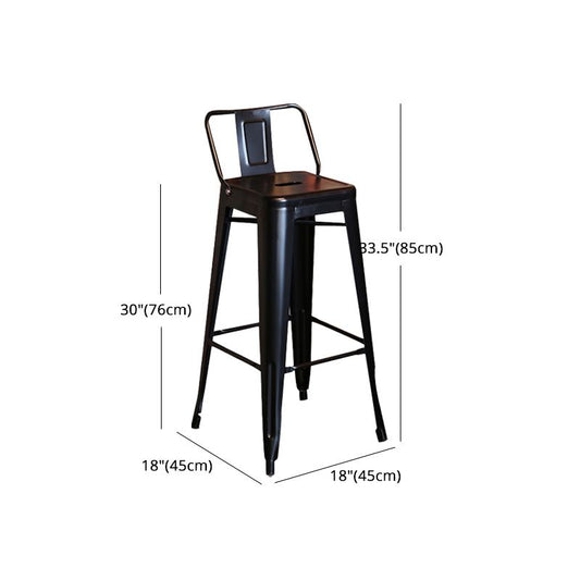 Industrial Black Metal Counter Stools Low Back Bristol Bar Stools with Square Seat Clearhalo 'Bar Furniture' 'Bar Stools' 'bar_stools' 'furn' 'furn_bar_stools' 'furniture_bar_stools' 'Kitchen & Dining Furniture' 'kitchen&dining_furn' 'kitchen' 'kitchen_furn' Furniture' 1200x1200_aec9dfb6-7137-4e47-a284-93ac6bb7020d