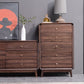 Mid-Century Modern Brown Accent Chest with 5 Drawers and Straight Legs Clearhalo 'Cabinets & Chests' 'cabinets_chests' 'furn' 'furn_cabinets_chests' 'Furniture' 'Living Room Furniture' 1200x1200_aecb4051-c6a0-4f5f-b8bb-5997b0af5c83