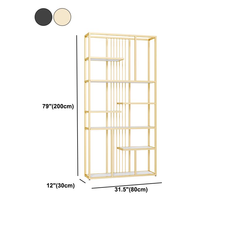 Industrial Open Etagere Bookshelf Iron Frame Manufactured Wood Shelf Bookshelf Clearhalo 'Bookcases' 'furn' 'furn_bookcases' 'Furniture' 'furniture_bookcases' 'kitchen' 'kitchen_bookcases' 'Living Room Furniture' 'Office Furniture' 1200x1200_aecd015c-8921-42c0-8c0f-aa4be1cc32cb