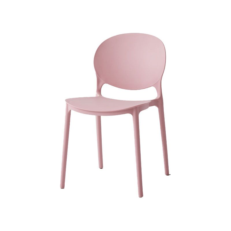 Modern Style Stackable Plastic Chair Open Back Dining Side Chair (Set of 4) Clearhalo 'Dining Chairs' 'Dining Tables & Seating' 'dining_chair' 'furn' 'furn_dining_chair' 'Furniture' 'furniture_dining_chair' 'Kitchen & Dining Furniture' 1200x1200_aecd1c2f-5bd0-49c4-943c-61644b8b168f