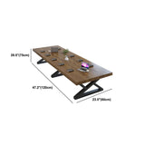 Escritorio de oficina de madera maciza industrial escritorio rectangular de escritura para el hogar en natural