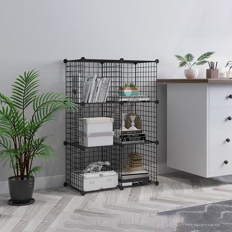 Bibliothèque en métal contemporain fermé étagère pour le salon