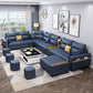 Square Arm Cotton Blend and Faux Leather Sectionals Sofas with Storage Clearhalo 'furn' 'furn_sectionals' 'Furniture' 'furniture_sectionals' 'kitchen' 'kitchen_sectionals' 'Living Room Furniture' 'Sectionals' 1200x1200_aed1c5c9-4b67-4231-9fe2-5b2f4b9c703f