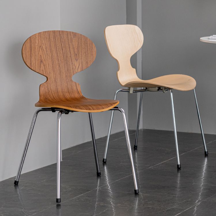 Industrial Style Metal Legs Dining Chairs Solid Back Armless Chairs for Home Clearhalo ' kitchen&dining_furn' 'Dining Chairs' 'Dining Tables & Seating' 'dining_chair' 'furn' 'furn_dining_chair' 'Furniture' 'furniture_dining_chair' 'Kitchen & Dining Furniture' 'kitchen' 1200x1200_aed25a14-8200-47f2-8c21-3886a4b282c3