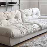 Divano senza braccio in pelle sinucina resistente alle macchie di campagna francese in marrone/beige