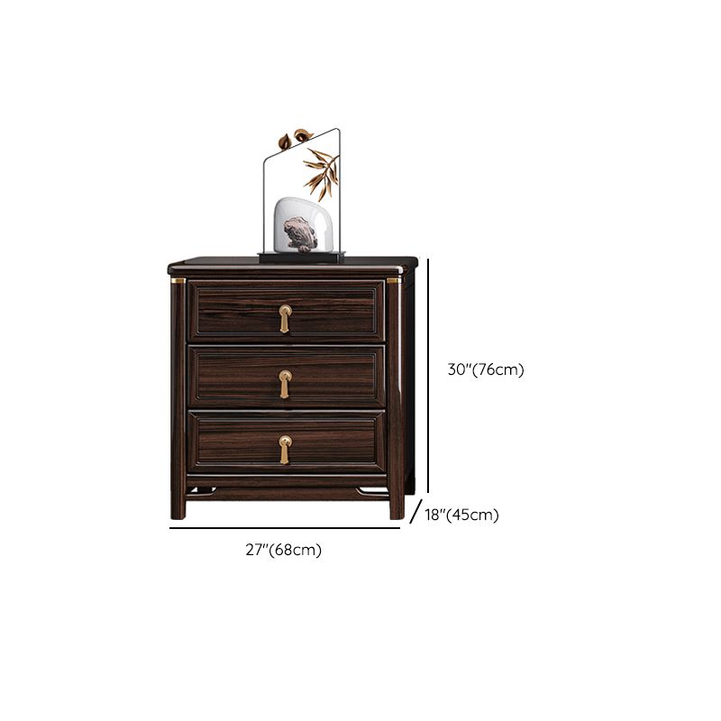 ソリッドウッドストレージキャビネットミッドセンチュリーモダンソフトクローズドロワーサイドキャビネット