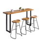 Rectangle Solid Wood Bar Height Table Industrial Double Pedestal Bar Table Clearhalo 'Bar Furniture' 'Bar Tables' 'bar_tables' 'furn' 'furn_bar_tables' 'Furniture' 'Kitchen & Dining Furniture' 1200x1200_aed8f204-fcb3-4a8e-ba76-a00e6ac7f132